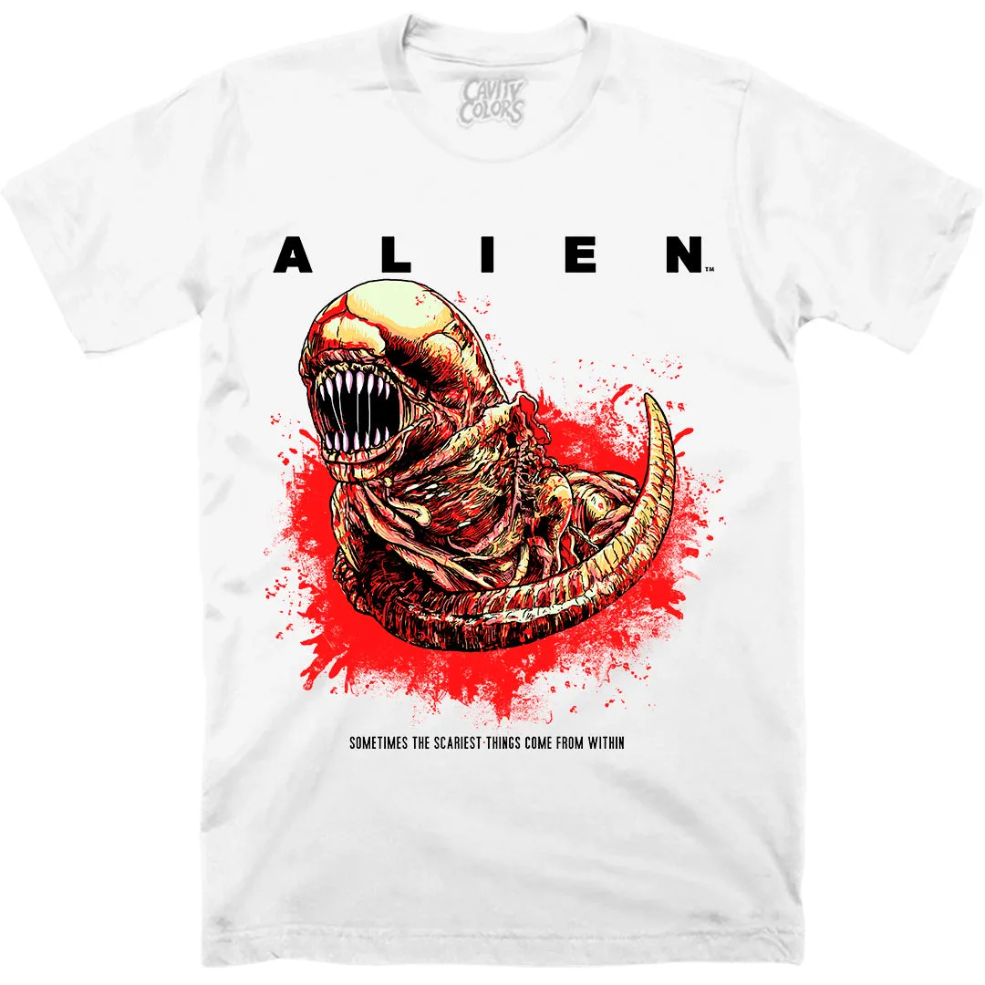 ALIEN: CHESTBURSTER - T-SHIRT (KANE'S WHITE TEE)