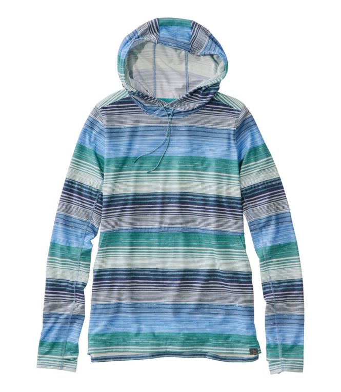 Women's Everyday SunSmart? Hooded Pullover, Long-Sleeve Stripe
