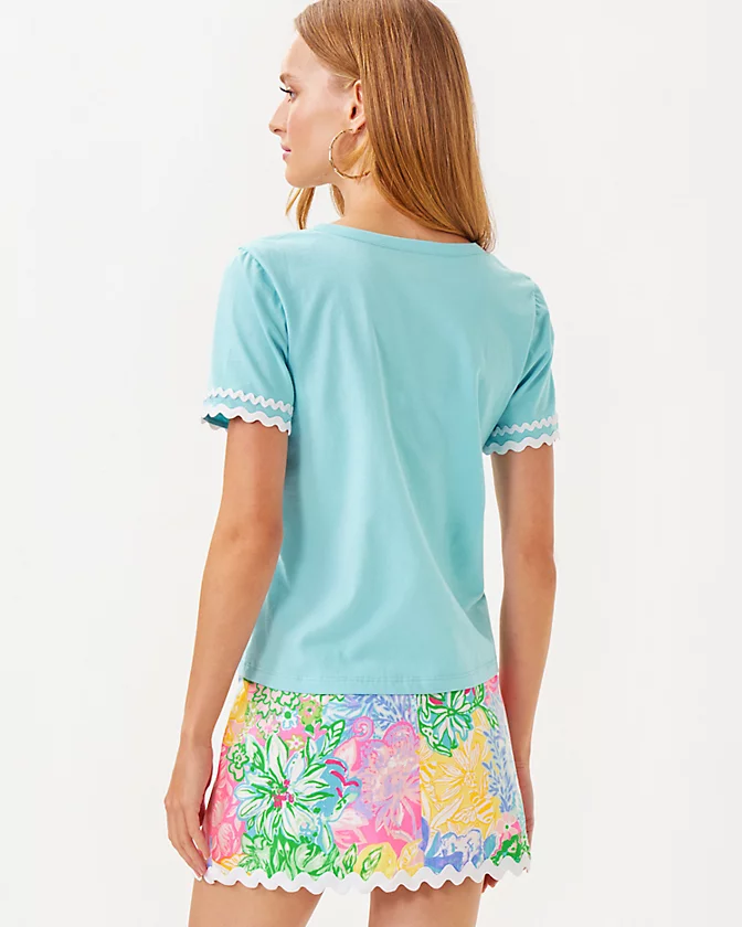 Clairmont Ric Rac Trimmed Knit Top