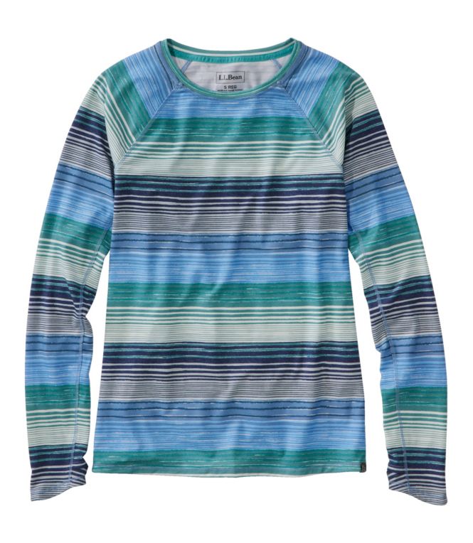 Women's Everyday SunSmart? Tee, Crewneck Long-Sleeve Stripe