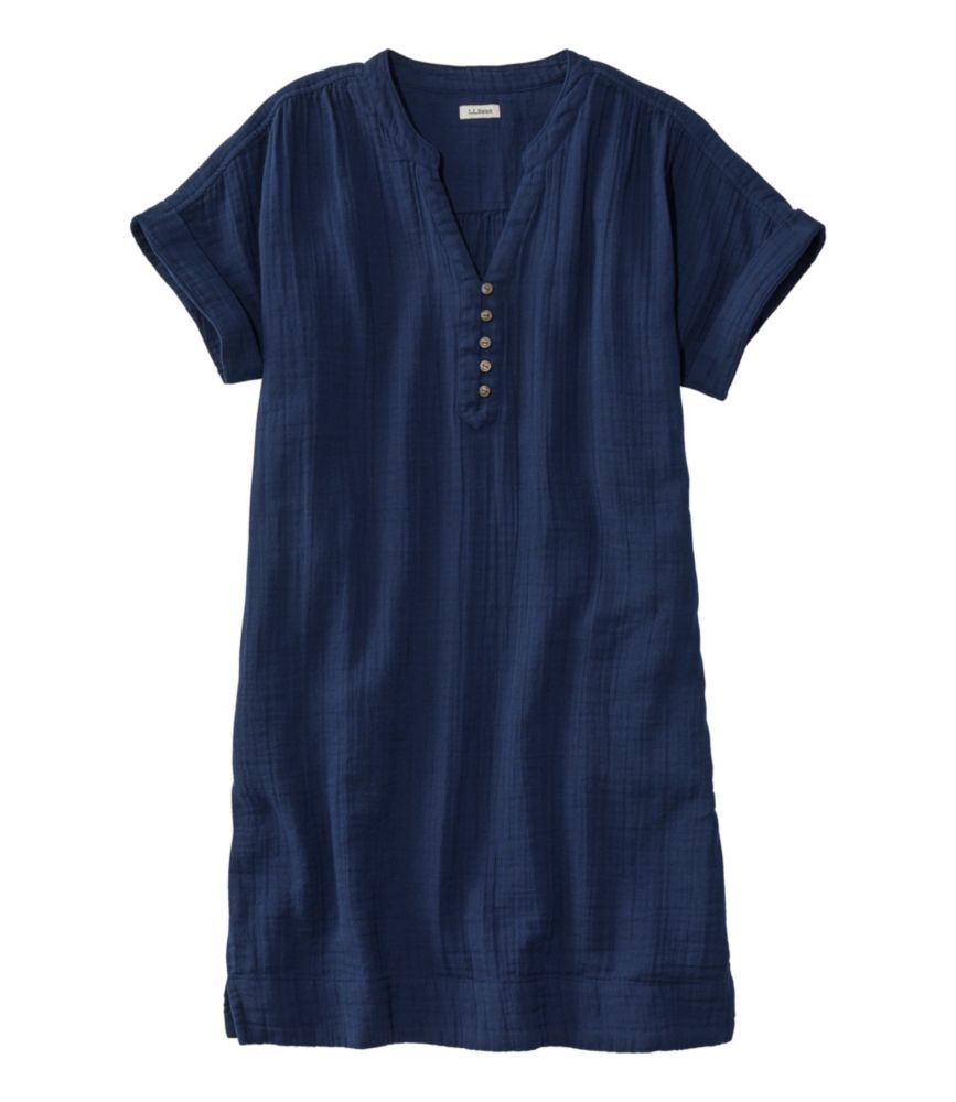 Women's Cloud Gauze Short-Sleeve Shift Dress