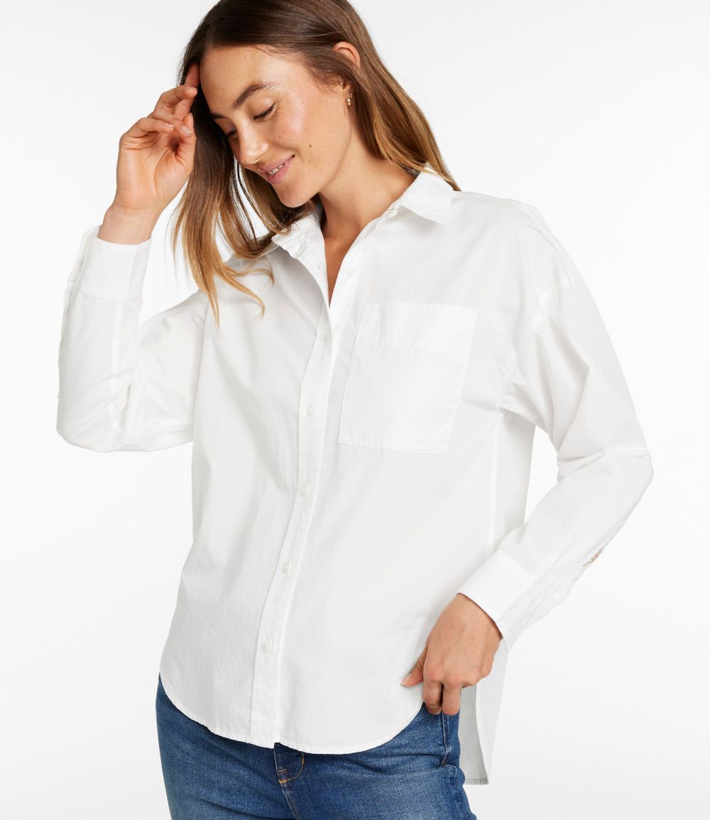 Women's Signature Premium Essential Poplin Shirt, Long-Sleeve