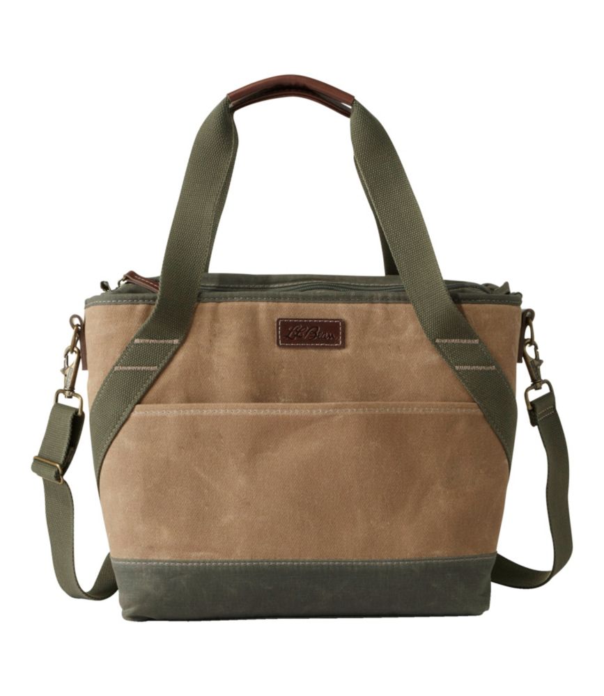 Insulated Waxed-Canvas Tote, Medium
