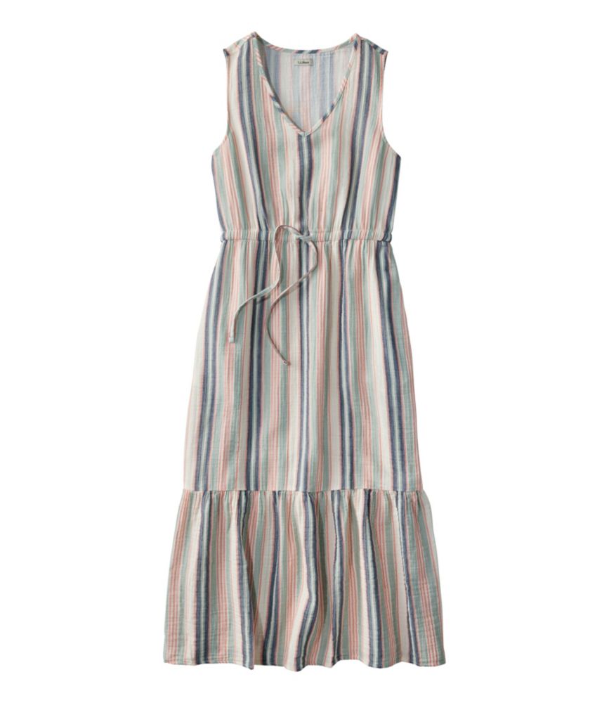Women's Cloud Gauze Midi Dress, Stripe