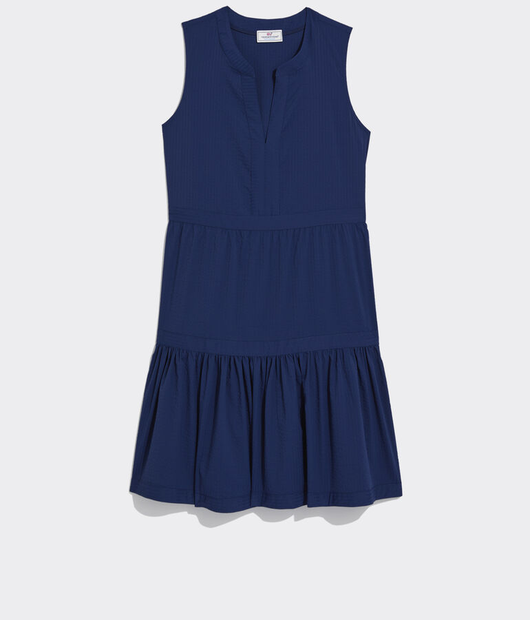 Harbor Seersucker Tiered Dress